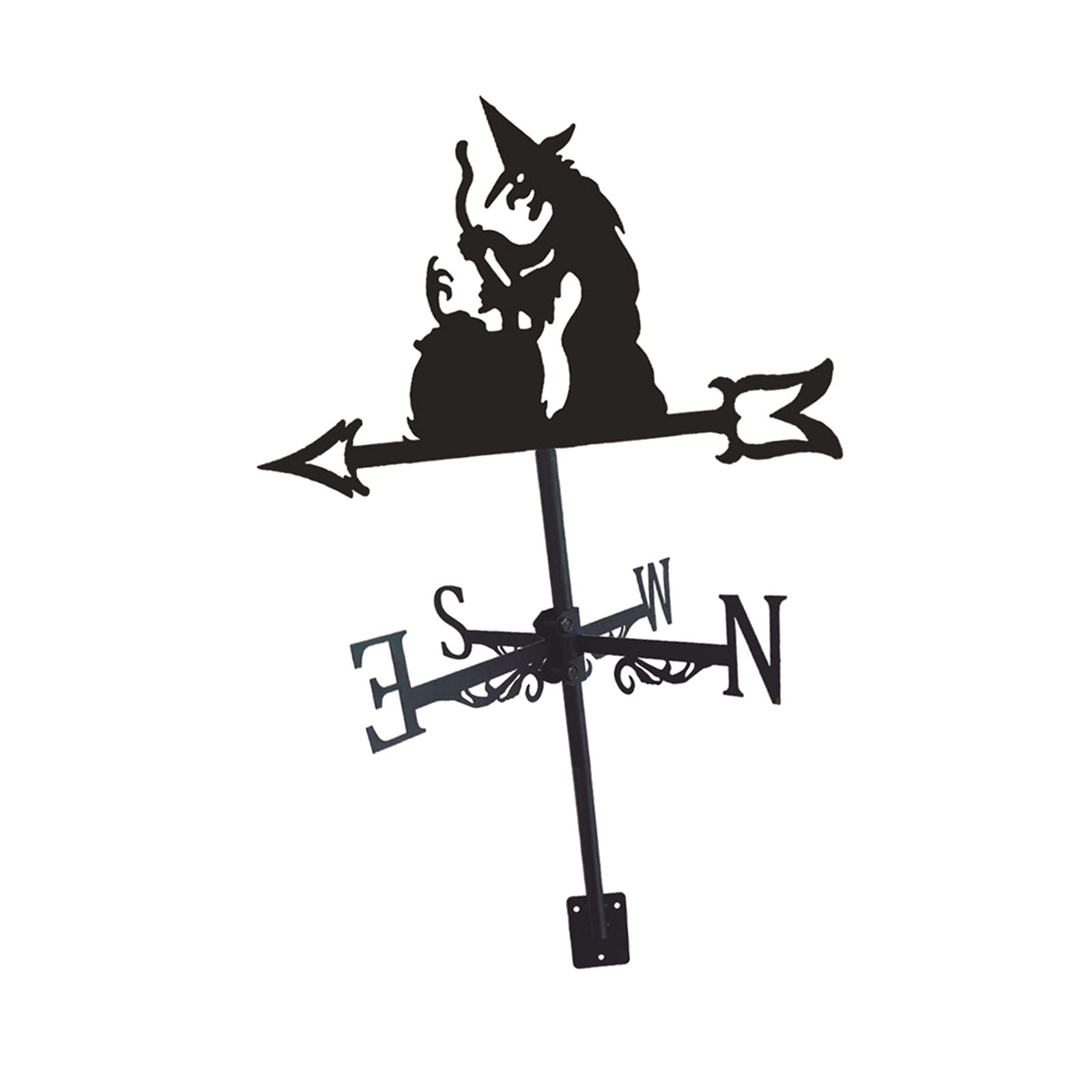 

Black Wrought Iron Weathervane Farm Scene Decorative 75cm Tall Wind Direction Weather Vane for Barn Yard Cupola Farmhouse Garden