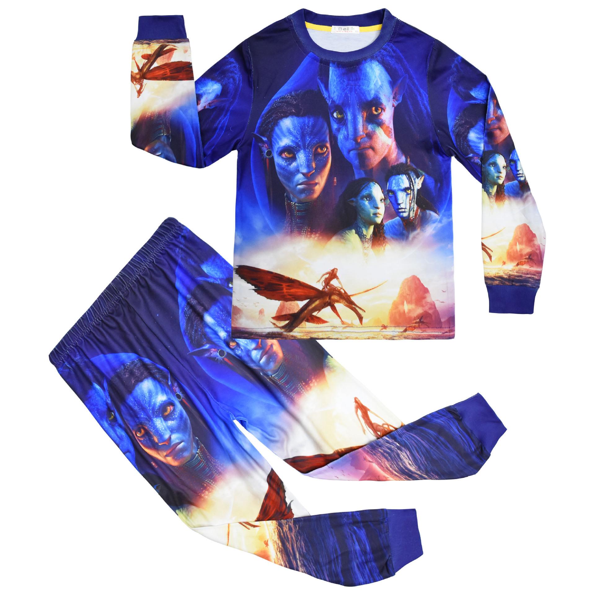 

Avatar, Digital Printing, Character Dress-Up Clothing, Children S Long-Sleeved Loungewear Set 7718 110