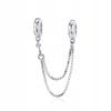 Charms Chain 925 Security Double Cubic Zirconia Beads Crystal