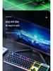 4-in-1 Wired Luminous Gaming Set: Keyboard, Mouse, Headset, Mouse Pad.