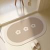 Simple Bathroom Diatom Mud Foot Mat Bathroom Door Mat Toilet Non-Slip Mat Toilet Absorbent Floor Mat