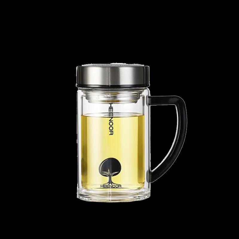 Xinuo XN-6721 Double-Layer Glass Cup with Handle and Filter