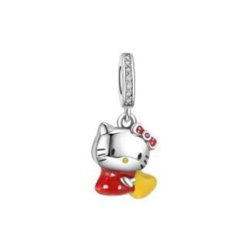 925 Silver,Cartoon Cute Cat,Dog Bead Pendant,Suitable for Original Bracelet DIY Accessories,Exquisite Jewelry