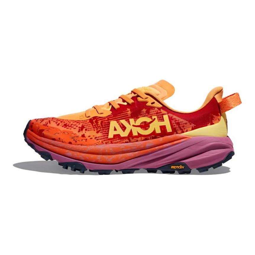 HOKA ONE ONE Slip Resistant, Abrasion Resistant, Lightweight Low top Running Shoes Women's Red Orange Sneakers 1147832SRBT