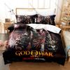 Kratos God of War Bedding Set 3 Piece Duvet Cover Set Classic Game Bed Linen for Teens Bedroom Decor