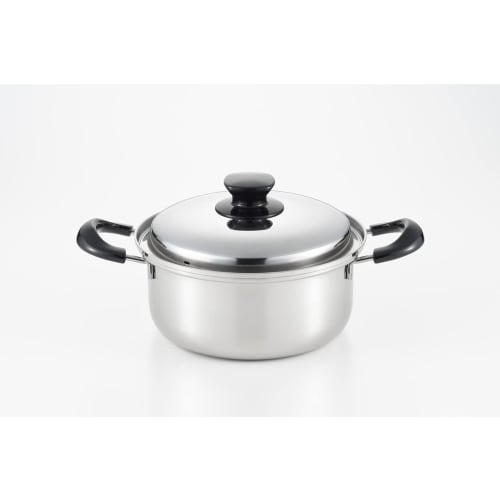 Yoshikawa Stainless Steel Two-Handled Pot, 20cm, 2.9L Capacity, Integrate, Made In Japan, Gift Wrapping Available, SJ3395