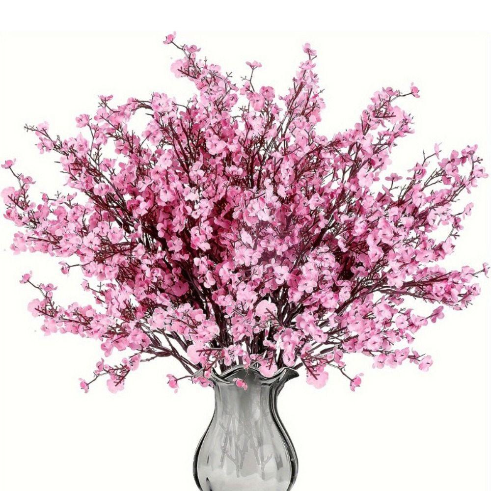 Petali di Seta per Capodanno Fiori Artificiali Multicolore Gambi Lunghi Fiori Finti Design a Ramo Bouquet di Fiori Composizione Floreale
