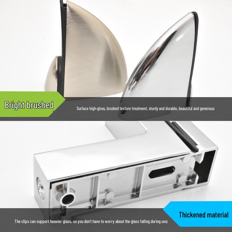 Adjustable Zinc Alloy Glass and Wood Shelf Clamp Bracket