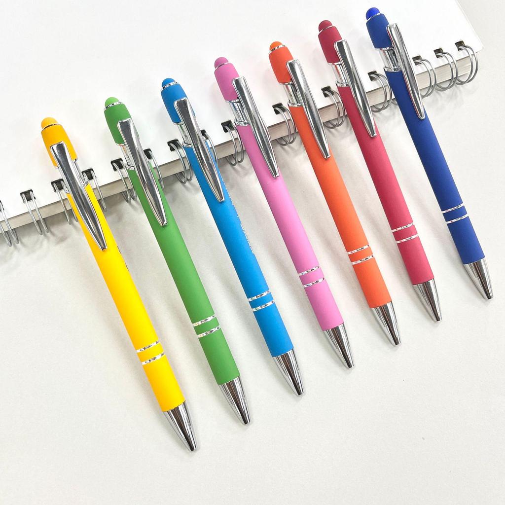 Aluminum Spray Paint Ballpoint Pen with Capacitive Touch and Logo Printing