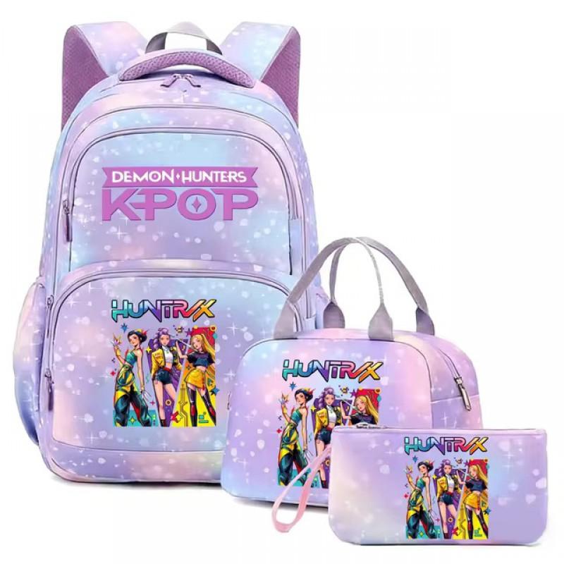 K-Pop Inspired Dual Compartment Backpack Teen Girls - Large Capacity 75L School Bag With Lunch Pouch Laptop Sleeve