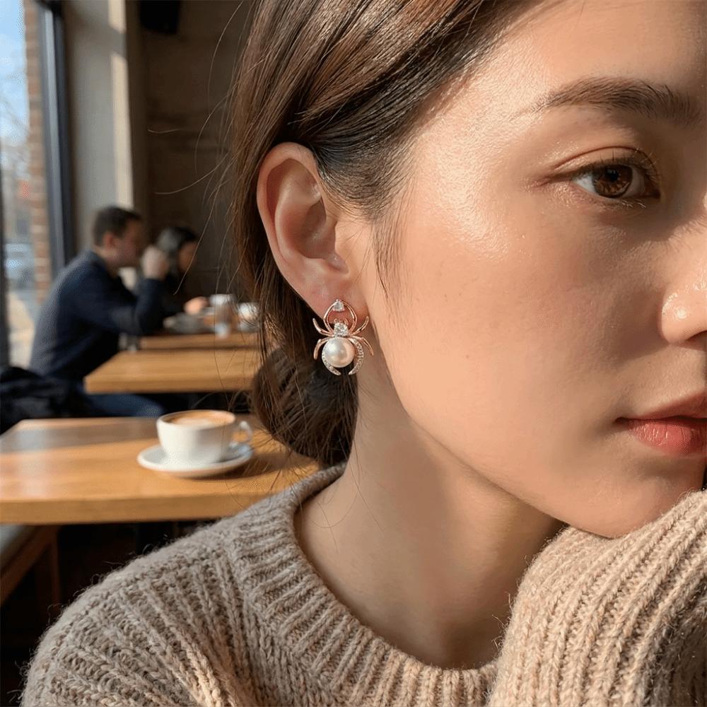 Gold Color Simulated Pearl Earrings Imitation Pearl Vintage Retro Jewelry For Women