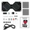 DC 5V LED Dot Matrix Electronic Hourglass DIY Kit Micro USB Interface Gravity Sensing Timer Soldering Practice Electronics DIY C