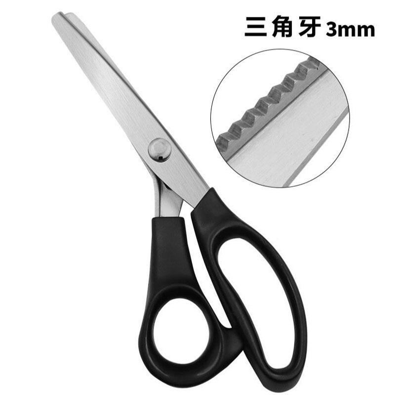 Nerezové cikcakové nůžky Trojúhelníkové zuby Krajka Látka Řemesla Krejčovství Cikcakový střih Krejčovské nůžky Šicí nůžky