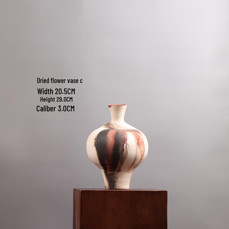 Modern Retro Abstract Art Pottery Vase for Home or Hotel Decor