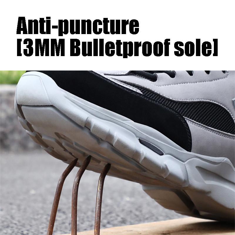 New Fashion Wear-resistant Labor Protection Shoes Men's Bag Steel Toe Anti-smash and Puncture Anti-puncture Safety Protection Work Shoes