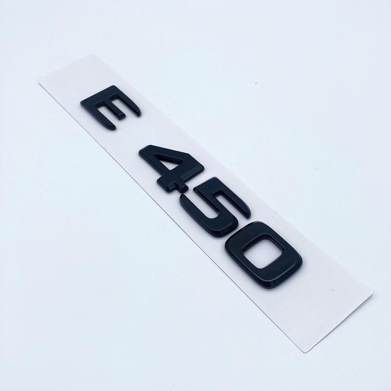2017 Black Silve Letters E200 E260 E300 E400 E220d E350e E300de 4Matic ABS Emblem for Mercedes Benz W213 Car Trunk Logo