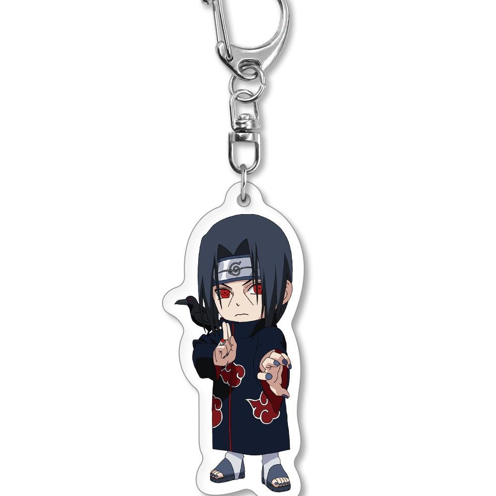 Naruto Anime Keychain Naruto Uzumaki Acrylic Keychain Cute Q Version Keyring Pendant Cosplay Gift For Fans One Piece Shipping