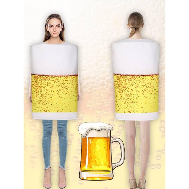 Beer Mug Cosplay Costume Adult Halloween Party Stage Performance Fashion Gift