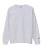 Champion T1011 Heavyweight Crew Neck Dlouhý rukáv Dry Round Made in Size XL Tričko, Dotek, Tělo, USA, C5-P401, Pánské Bílé,