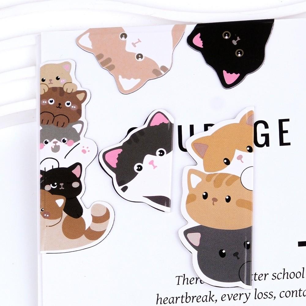 5/6/10pcs Kitten Shape Bookmark Clips Cute Page Markers Versatile Page Holders School Supplies
