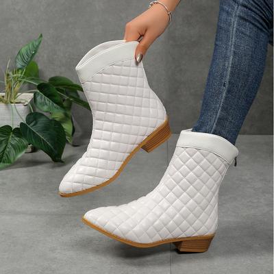 Damen Stiefeletten Spitzschuh Klobige Schuhe 2025 Winter Neuer Trend Designer Lässige Schneestiefel Gladiatorschuhe Chelsea Reißverschluss Botas