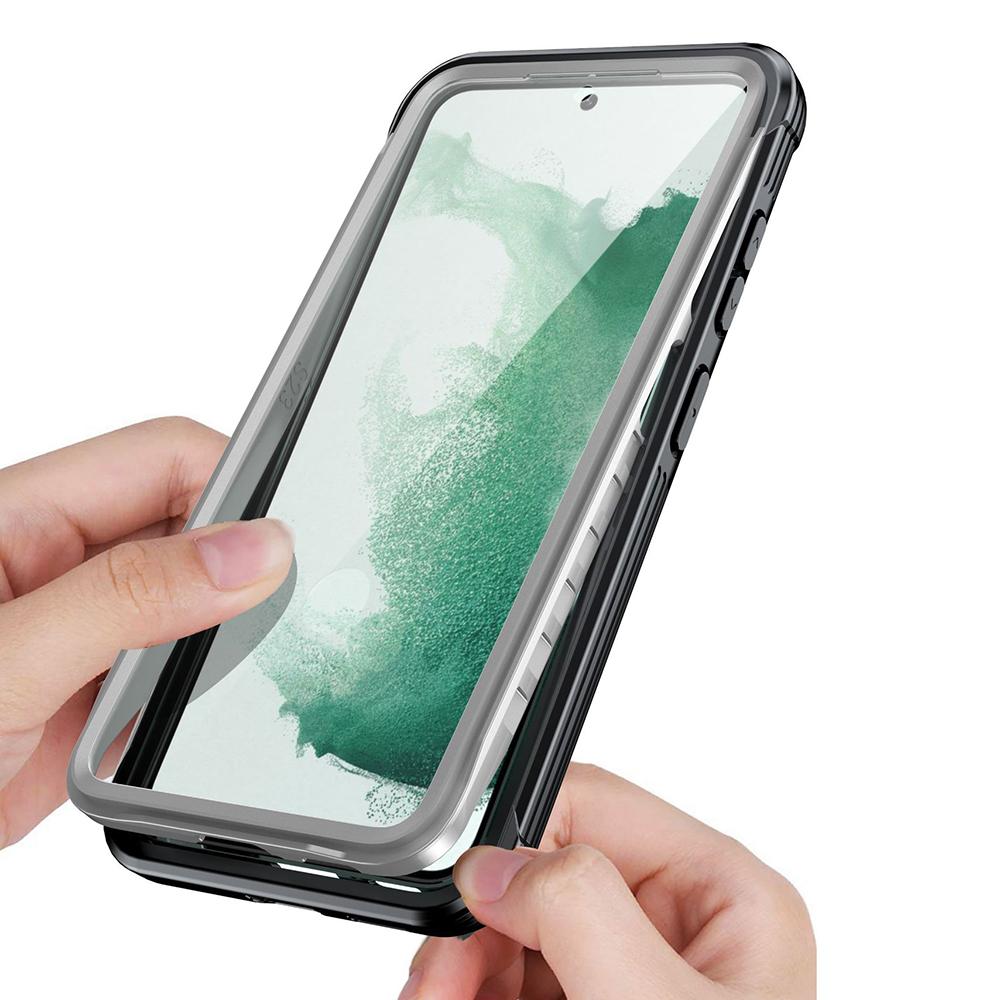 For Samsung Galaxy S23 PC+TPU Phone Case Full Protection Clear Phone Cover with PET Screen Protector