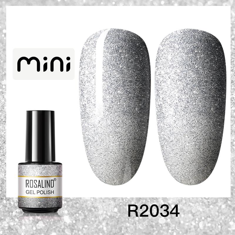 ROSALIND Mini Nail Gel Polish Hybrid Gel Polish UV Gel Manicure Soak Off Nail Art Base Top Coat