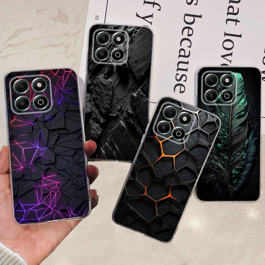 For Honor X6b JDY-LX1 Case Coque Clear Silicone Soft Back Cover For Honor X6a Plus Phone Bumper Coque Funda Dinosaur Cat Dragon