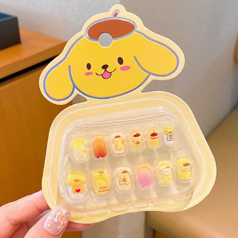 Kuromi & My Melody Sanrio Cartoon Kids' Wearable Nail Stickers - Cute Self-Adhesive Tips