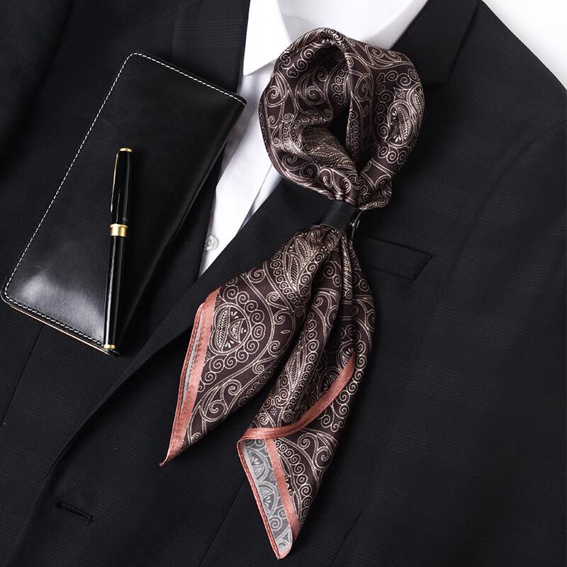 Hang Sifu Мужской шарф из тутового шелка с квадратным вырезом