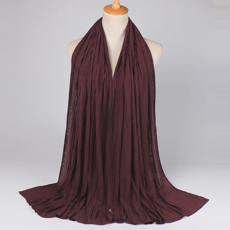 

20 цветов однотонный морщинистый макси-Джерси хиджаб шаль обёрточная бумага эластичные платки Sjaal арабский снуд исламская мусульманская повязка на голову 180*85 см