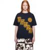 RHUDE Letter Print T-Shirt Men Women Loose Fit Short Sleeve Casual Top