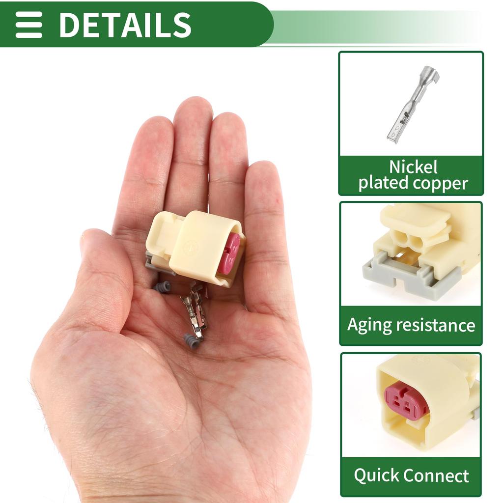 Conector Plug Senzor de Detonare Motoforti Plastic Cupru Cositorit Conector Terminal Fir Femelă pentru Chevrolet 13580877 Bej Impermeabil