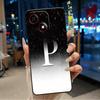 Beautiful Bright Color Couple Phone Case For ZTE Blade A35E Anti-scratch Soft Lucky Initial A-Z Letter Pattern Shell