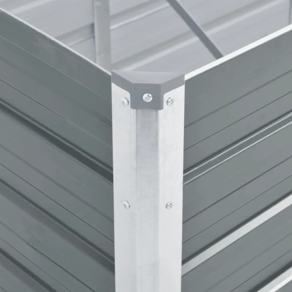 vidaXL Garten-Hochbeet Verzinkter Stahl 240x80x45 cm Grau