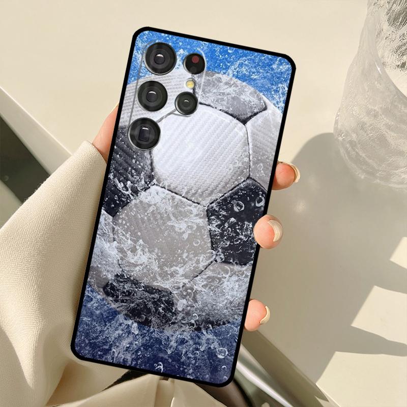 Football Soccer Ball Case For Samsung Galaxy S25 Ultra S21 S22 S23 S24 Ultra S9 S10 Plus S20 FE S25 FE Back Cover