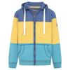 Lazy Jacks Mens Contrast Panel Full Zip Hoodie