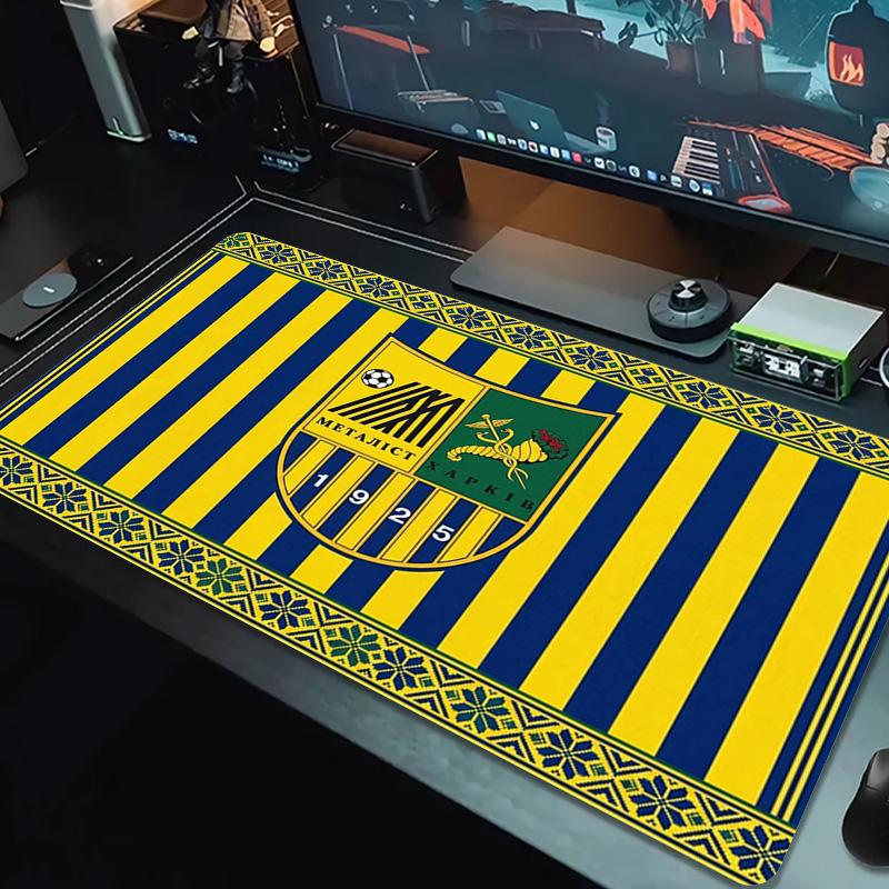 FC Metalist Kharkiv Color Mouse Pad Large Gaming Table Cushion Non-slip Laptop Tablet Big Mousepad XXL Mat Mini PC Playmat With Lock edge