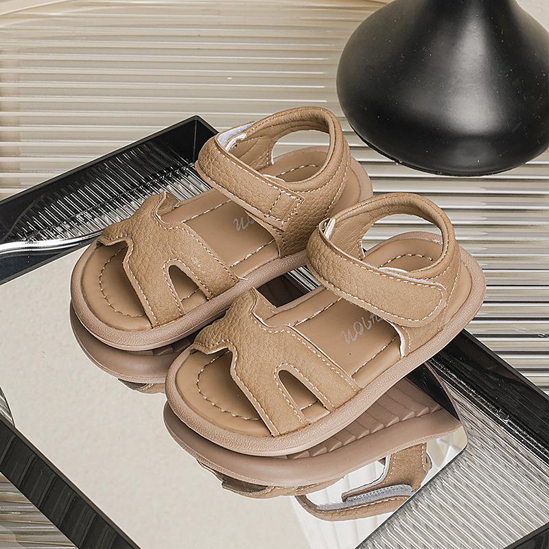 Kids Hook and Loop Flat Sandals Casual Open Toe Shoes