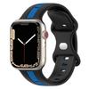 Silicone Strap For Apple Watch Ultra 3/2 Band 49mm 45mm 41mm 44mm 42mm 46mm Two-color Bracelet iWatch 11 10 9 8 7 6 5 4 SE Belt