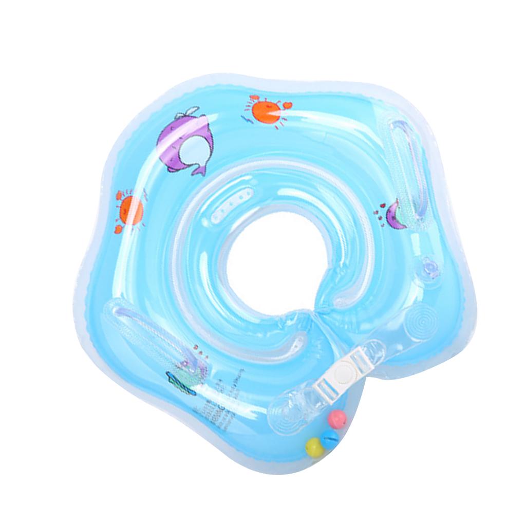 Infant Neck Float Double Air Nozzle PVC Double Air Bag Leakage Proof Infant Swimming Neck Ring for