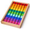 Acrylic Blocks with Wooden Tray Sensory Cube Frame Colorful