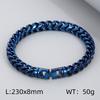 8/10mm Width Stainless Steel Keel Bracelet Plated Gold Keel Chain Bracelet Fashion Jewelry For Men Wedding Birthday Party Gift