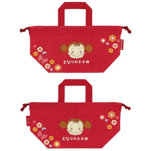 Skater Children's Drawstring Lunch Bag, Made in Japan, Ghibli Totoro Mei's Lunch Box, Girl's KB7-A