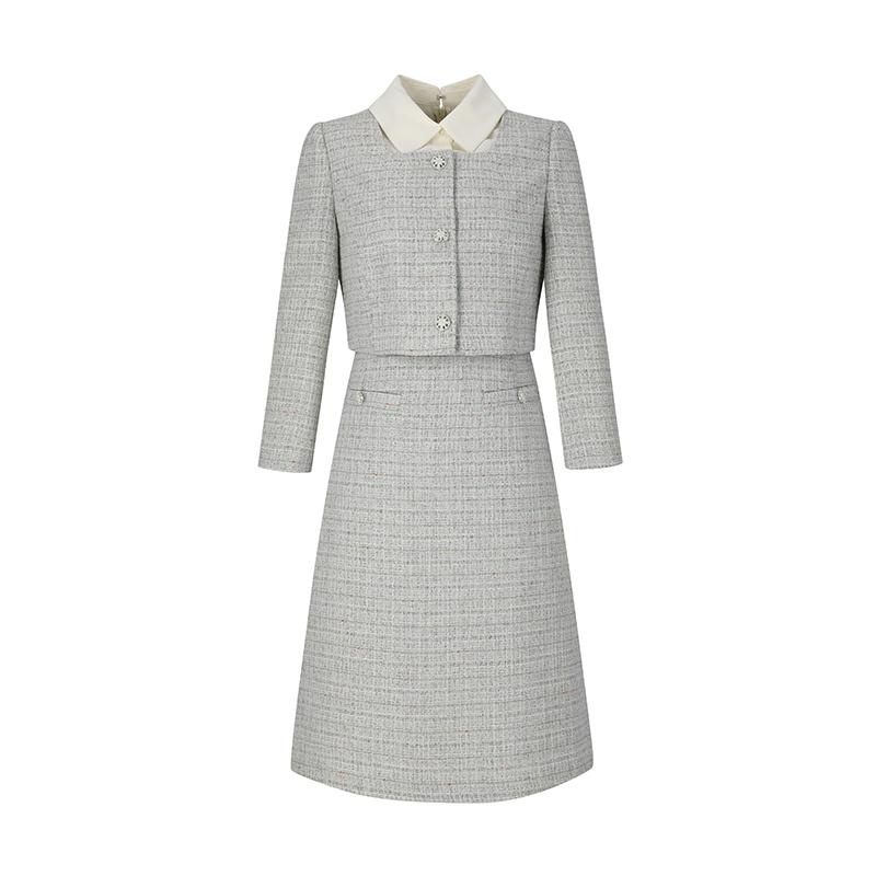 SOUP Shirt Collar Contrast Dress (Sz9Opm1)