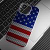 American Flag Phone Case for iPhone 17 16 15 14 Plus 13 12 11 Pro Max Glitter Studded Patriotic USA Flag Design Shockproof Cover