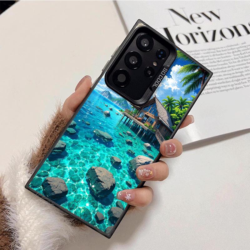 

Summer Beach Sea Palm Tree Vacation Shockproof Phone Case for Samsung Galaxy S26 Edge S25 Ultra S24 FE S23 Plus S21 Cover Anti F Samsung S25 FE