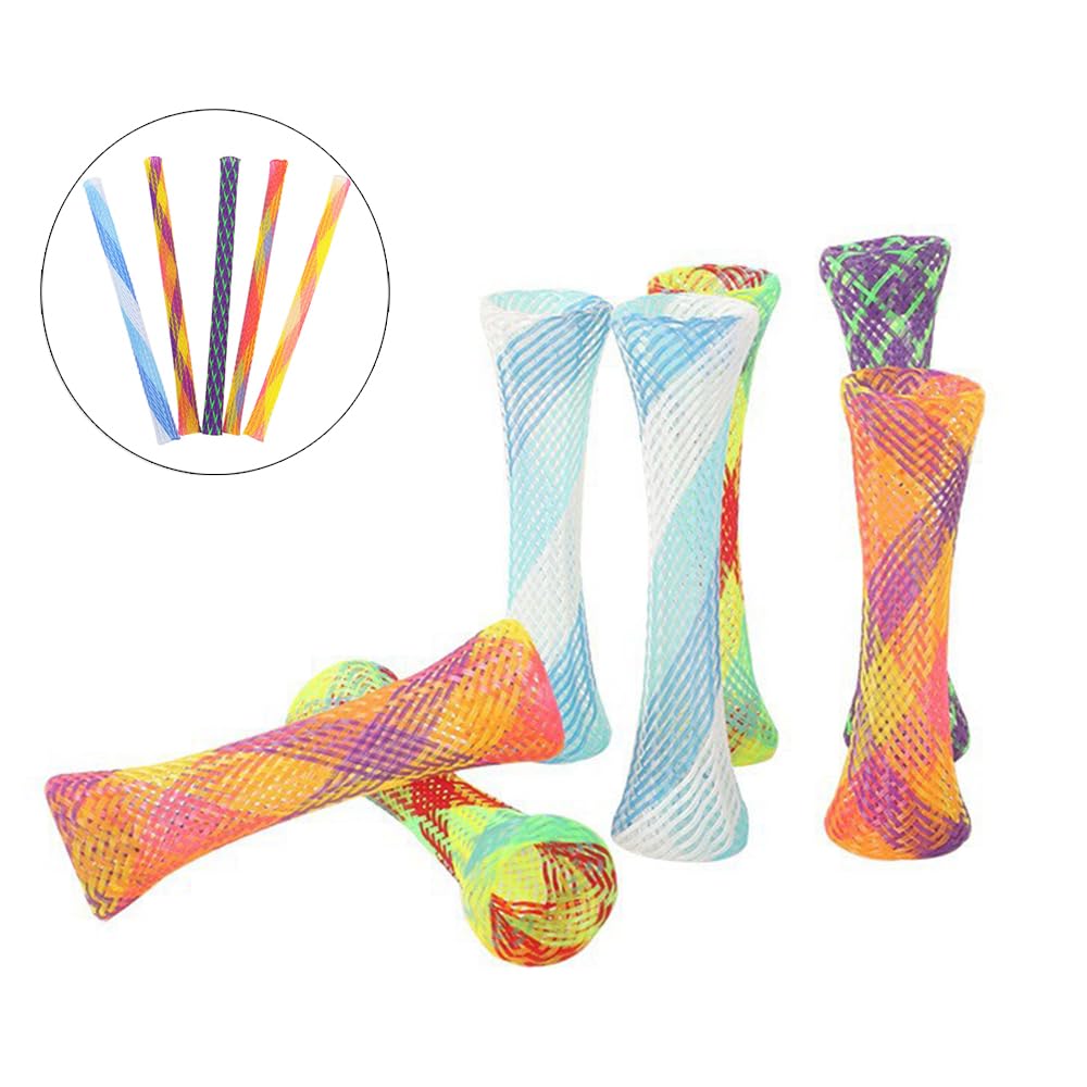 LKCCTK Cat Spring Tubes, Set of 20, Colorful Spring Toys for Exercise and Stress Relief, Random Colors