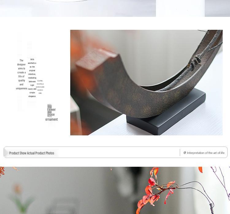 Artistic Vase for Mid-Autumn Festival: Wabi-Sabi Style Decorative Piece for Home or Model Room