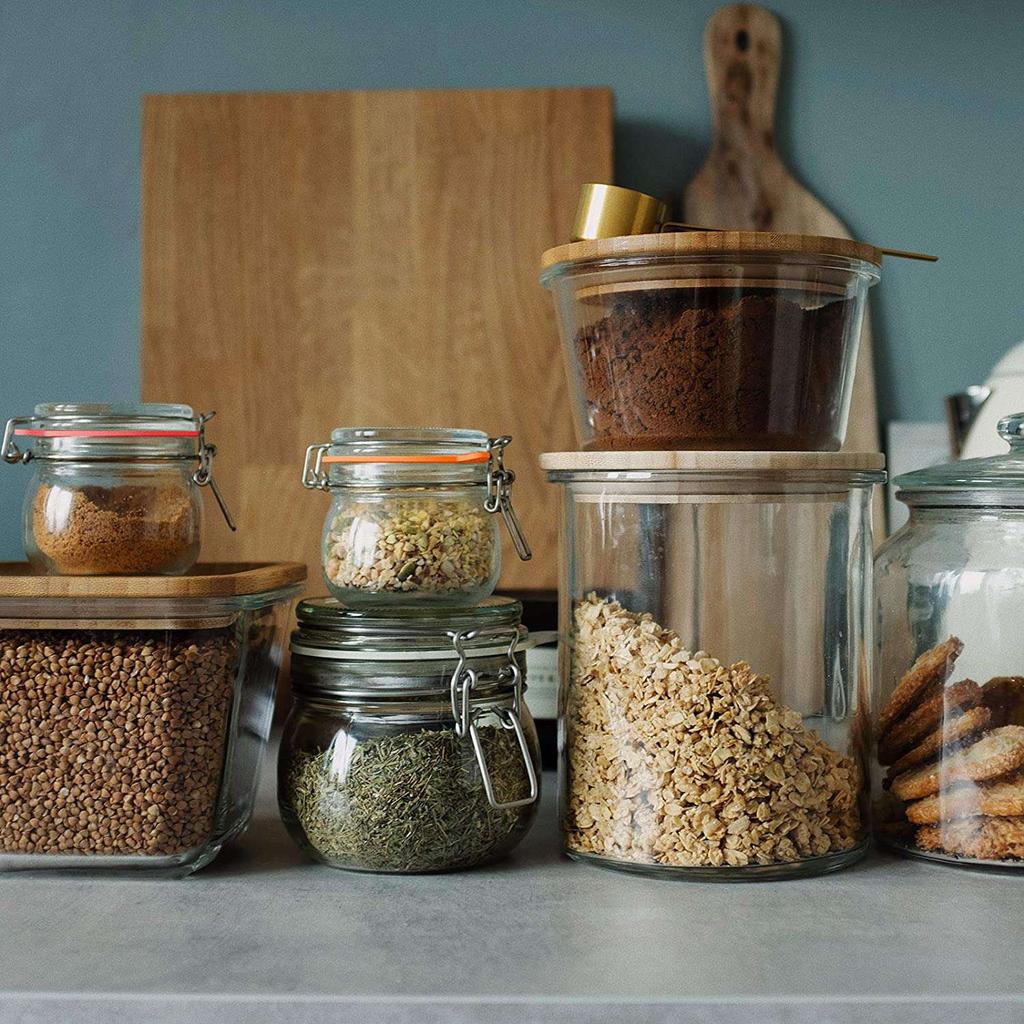 ABWR-12 Pieces Silicone Jar Gasket Replacement Jar Seal, Leak-Proof Airtight Gasket Sealing Rings Jar Lids Fitting Seals